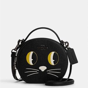Canteen Crossbody Bag With Halloween Cat. LIKE NEW!!